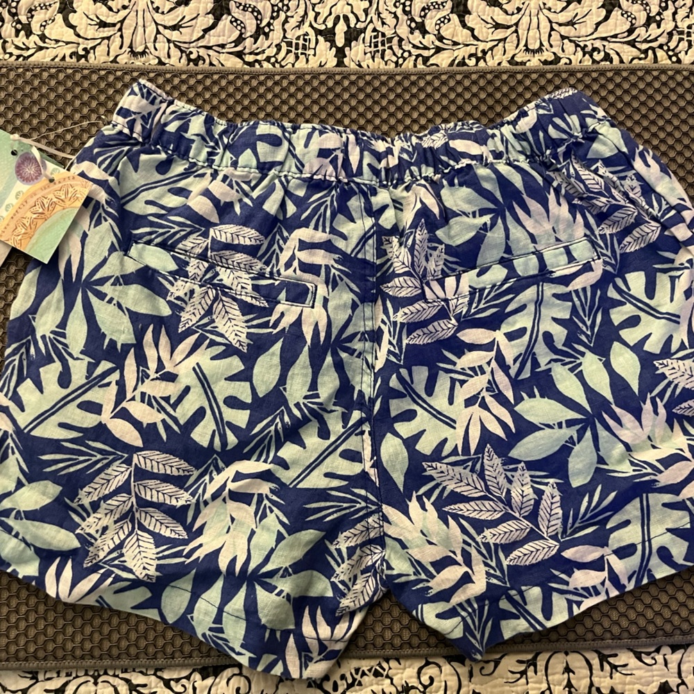 NWT Singred Olsen Linen drawstring shorts S